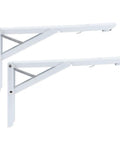 Foldable Metal Wall Shelf Bracket Set 2 Pack With Screws 24Cm By 13Cm Right Angle Triangular Support Space Saver