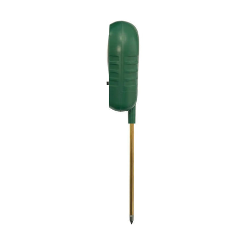 Side view of green 3 In 1 Soil Tester With Long And Short Probes For Moisture Fertility And Plant Water Needs, For Accurate Watering