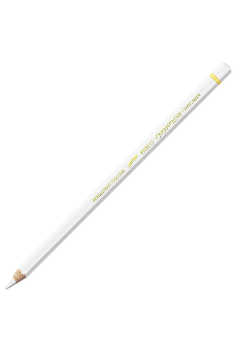 Pablo White Colored Pencil Top Notch Pro Grade Artist Pencil For Sketching And Blending, visible, wood casing, white color
