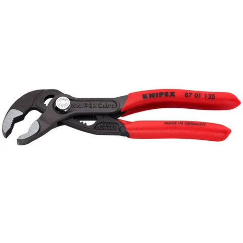 Cobra Water Pump Pliers, 5 Inch, Red, Adjustable Pliers With Self-Locking Teeth, 13 Positions, Pinch Guard For Safe Operation