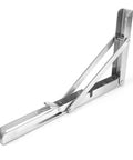 Wall Mounted Folding Shelf Bracket, Thickened Stainless Steel, 8 Inch Folding Shelf Support, space saving design, side view
