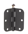 Decorative Hinge Head Topper Set Of 6 Magnetic Mushroom Hinge Heads For Doors And Cabinets installed on a hinge