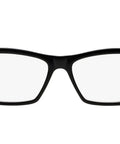 Front view of Prescription Ready Square Eyewear Frames For Women Black Transparent 53mm With Demo Lenses To Swap For Your Prescription