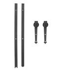6-Foot Sliding Barn Door Roller Track Kit With Carbon Steel Hardware And POM Rollers For Smooth Quiet Movement, Closet And Cabinet Door Hardware For Home, Kitchen, And Office displayed on white background