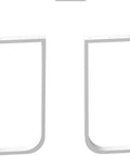 Built Tough Heavy Duty Metal Table Legs For Indoor And Commercial Spaces Badass Industrial Rustic Desk Feet For Easy Diy Furniture Projects angled view of two white metal table legs.