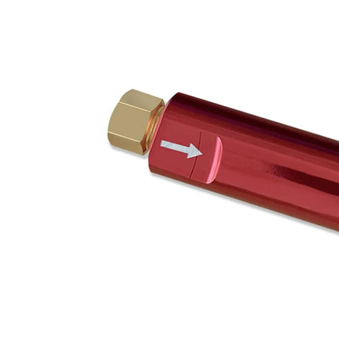 IMOOA red 10 lb drum brake residual pressure check valve, metal body with brass hex nut end