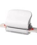 Six Hole Puncher For Loose Leaf Notebooks And Scrapbooks, A4 A5 B5 Compatible Handheld Circle Paper Puncher, Easy Grip White