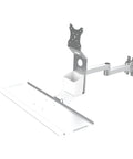 Get Your Workspace Sorted Fast With This Rock Solid Monitor Keyboard Mount Industrial Wall Tray showing a steel frame wall mount with keyboard tray.