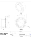 SKF H 208 adapter sleeve, 35 mm shaft, for 6200K ball bearings and 20200K roller bearings engineering drawing