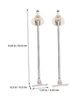 Drop Leaf Lid Support Hinges For Flap Doors Four Pack Metal Cabinet Hardware Keeps Cabinets Quiet No Slam And Safe With Smooth Close For Small Kitchen Cabinets Sized Nine Point Zero Five By One Point Four Three By Zero Point Three Nine Inches, 9.04 in