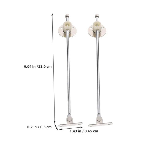 Drop Leaf Lid Support Hinges For Flap Doors Four Pack Metal Cabinet Hardware Keeps Cabinets Quiet No Slam And Safe With Smooth Close For Small Kitchen Cabinets Sized Nine Point Zero Five By One Point Four Three By Zero Point Three Nine Inches, 9.04 in
