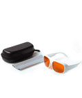 Top Shelf Heavy Duty Laser Safety Glasses Shielding Eyes From 532 Nanometer And 1064 Nanometer Beams With High Optical Density Rating For Lab And Workshop Use Straight Up Badass Eye Protection with case and cloth.