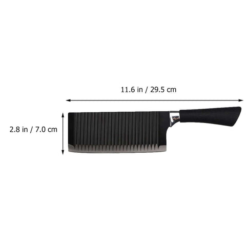 Ciieeo stainless steel crinkle potato cutter with wavy blade and black handle, 11.6 in long
