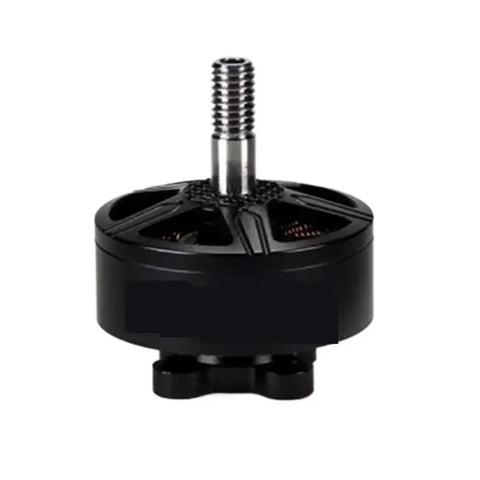 Close-up of 2507 V2 Brushless Drone Motor for UAV RC FPV Racing Drones 1200KV to 1850KV, lightweight design in black.