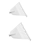 Two Pack Long Handle Gardening Rake With Sturdy Latex Soil Rake for Lawn and Garden Leveling, Heavy Duty Tool, Side View