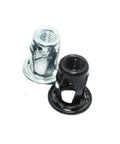 21 Piece Abrasion Resistant Petal Shape Rivet Nuts Set for Metal Surfaces Maintains Strong Clamping Under Static and Fluctuating Loads Durable Fasteners for Automotive Machinery and DIY Repairs, black and silver rivet nuts