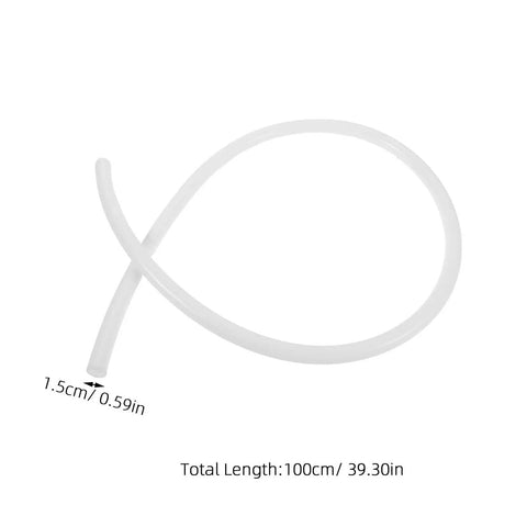 Silicone Steamer Tube 39 Inch Heat Resistant Steam Hose with 0.59 Inch Inner Diameter for Home Sauna Conduit Replacement