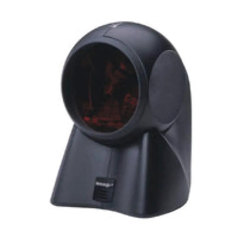 MS7120 Orbit USB Barcode Scanner for fast 1D scanning, handheld or standalone use, omnidirectional laser, tilted head up to 30 degrees.