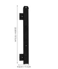 Heavy Duty Keyboard Tray Slide Rail For Computer Desk Runs Slick As Butter With Premium Glide Track Drawer Guide For Daily Typing And Solid Home Office Setup, black metal rail with measurements.