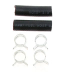 Universal In Line Fuel Filter With Three Eighths Inch Clamp On Inlet Outlet 60 PSI Max Pressure components including clamps