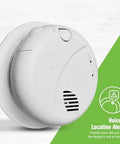 Combination Smoke And Carbon Monoxide Alarm With Interconnect Hardwired Power And Battery Backup, Model SMCO100VAC close-up