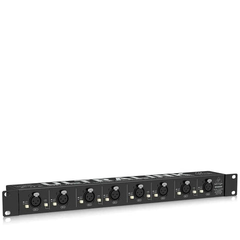 Ultra Flexible 8 Channel Microphone Splitter For Stage And Studio, Gig-Ready For Live Sound And Recording, front XLR view