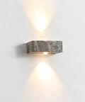 BFFGKGL Wabi Sabi LED Wall Sconce Vintage Industrial Natural Stone Wall Light Fixture Hardwired Mid Century Modern Square mounted on wall.