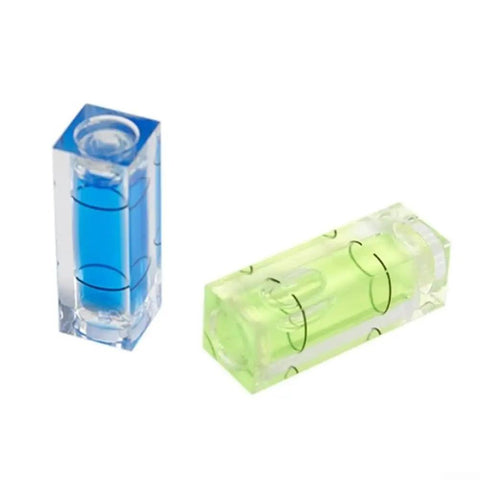 for acrylic Plastic for spirit Level 29mm Green Blue Pair for(Green) showcasing blue and green bubble levels for precision measuring.