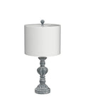 Single lamp from Coastal Vintage Table Lamps Set of 2 for Living Room and Bedroom, 22.75 Inch Tall, Aqua Blue Washed Finish with White Linen Shade