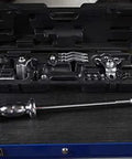 9 Way Slide Hammer Puller Set Heavy Duty Black Finish With Internal And External Jaws, Dual And Triple Cross Blocks And Cone