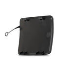 Rear Tow Hook Cover For Chevy Suburban And Tahoe 2015-2020 Primed Black Plastic Replacement GM1129112 23142971 angle view