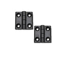 Beefy Zinc Alloy Heavy Duty Door Hinges For Industrial Equipment And Container Corners, 50x50mm Black Finish, set of two hinges