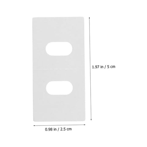 Vertical Blinds Repair Stickers Kit 50 Pieces showing white repair tab with size dimensions visible