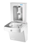 Front view of Super Handy Wall Mount Filtered Water Fountain With Built In Bottle Filler, Stainless Steel, Lead Free and ADA Compliant