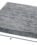 Premium Cabin Air Filter With Activated Carbon For Acura And Honda Rides Including CSX ILX MDX RDX RL RLX TL TLX TSX ZDX Accord Crosstour, dimensions 9 x 9.3 x 1.2 inches