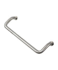 Single 2 Pack 90 Degree Offset Door Pull in Stainless Steel for Cabinets with Screws Center to Center 6.3 Inches, 0.39 Inch Diameter