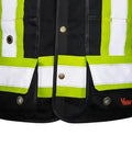 Hella Visible Mens Fire Retardant Surveyor Safety Vest In Classic Black With Heavy Duty Construction And Built Different Ansi Class One Certified Gear with reflective strips