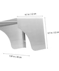 No Sweat Straight Up Weatherproof Doorbell Hood Plus Splashproof Outdoor Electrical Outlet Protector To Safeguard Ev Charger And Access Control Box Rain Or Shine Packs Of Four, metal doorbell hood 4.7x7.87 inches.