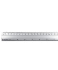 Dual Scale Aluminum Straight Ruler With Metric And Imperial Measurements, Precision Sketching Tool in gray aluminum, 20cm