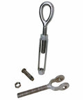 Drop Forged T316 Stainless Steel Jaw Eye Turnbuckle Built Tough With Rock Solid 17000 Pound Capacity Made For Heavy Duty Marine Rigging Jobs components.