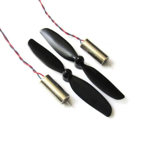 8520 Coreless Brushed Micro Motor Set with 8.5x20mm Motors and 75mm CW CCW Propeller for Micro Quadcopters