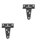 Heavy Duty T Shape Barn Door Hinges Crafted From Sleek Black Iron delivering smooth sliding action for rustic furniture.