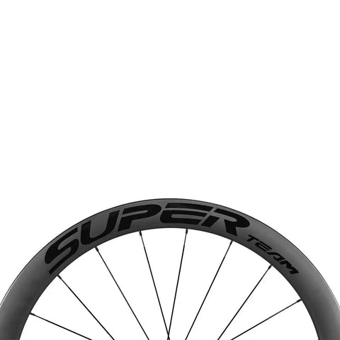 Carbon Disc Road Wheelset 50TU-28-DB Tubeless 700C rim detail in matte finish, part of lightweight yet strong build for long rides.