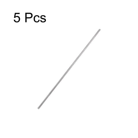 5 Pcs of 2mm By 150mm 304 Stainless Steel Solid Round Rods Pack Of 5 For DIY Projects Durable Lathe Bar Stock