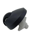 Front omni-directional wheel for Roborock robot vacuum, black wheel with white plastic mounting shaft