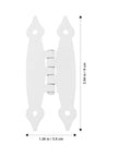 Premium White Metal H Shape Cabinet Door Hinges For Interior Cabinets And Furniture Doors With 89x37x1.2mm Flush Mount Corner Hinge Replacement Hardware For Smooth Silent Operation No Squeak