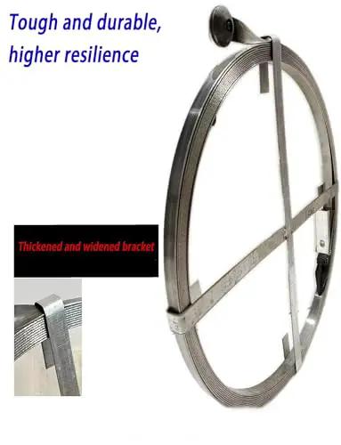 Heavy Duty Sewer Drain Snake And Pro Grade Rodding Kit For Tough Outdoor Cleanup, showcasing durable steel tape and crank handle.