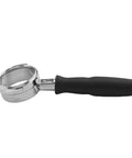 OEM Bottomless Portafilter With Rubber Handle Pro Grade Factory Cut Logo Embossed 58mm Filter Holder For Espresso Machines No Basket Included Great For Home Barista Setups side view