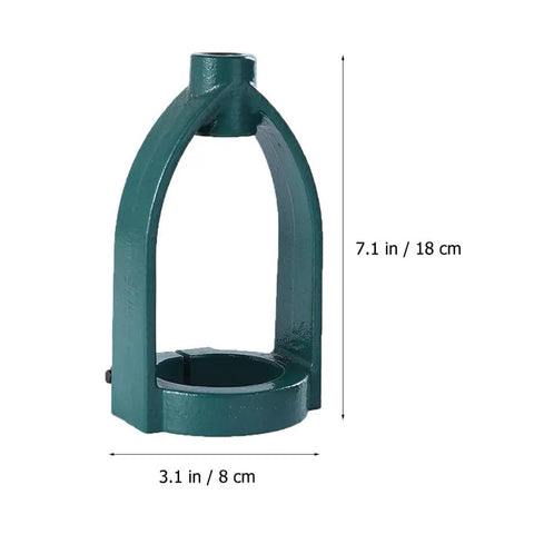 Rock Solid Portable Drill Press Square Tenon Converter Log Furniture Joinery Adapter Quick Install Mortise Machine Chisel Kit No Fuss Setup showing heavy steel housing with dimensions.