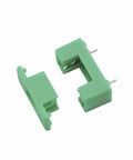 Two green 5X20mm fuse holders for PCB Circuit Boards providing secure mount for 250V 10A fuses in industrial applications.